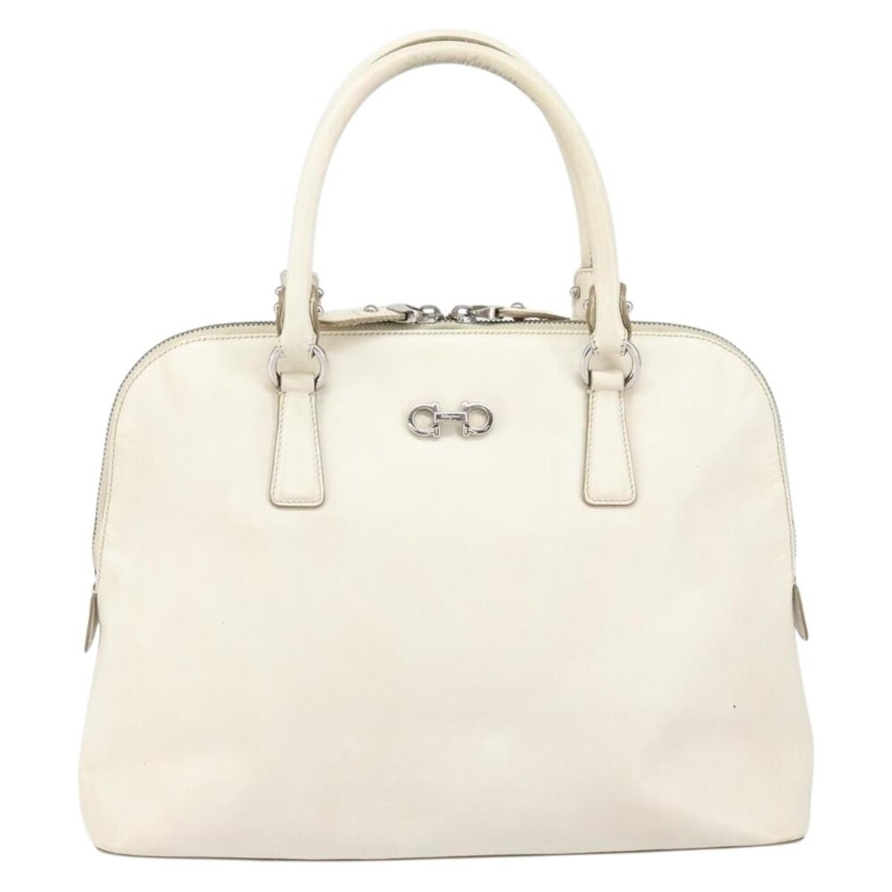 Salvatore Ferragamo Leather Handbag White